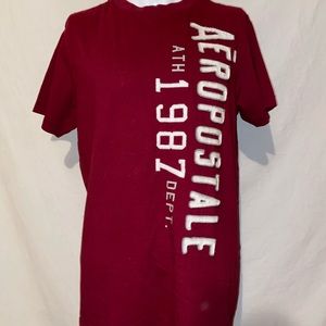 Aeropostale Classic Adult Large Maroon Red Short Sleeve Casual T-Shirt